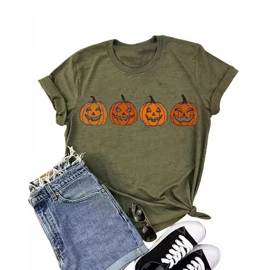 Camiseta con estampado variado de Halloween.