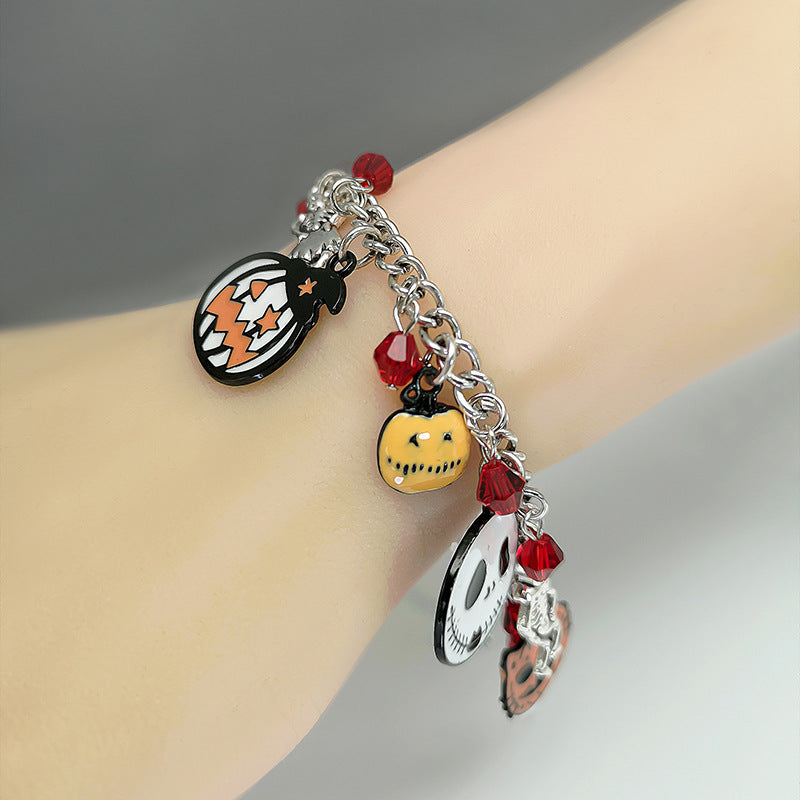 Pulsera de Halloween con Calabaza, Calavera y Fantasma