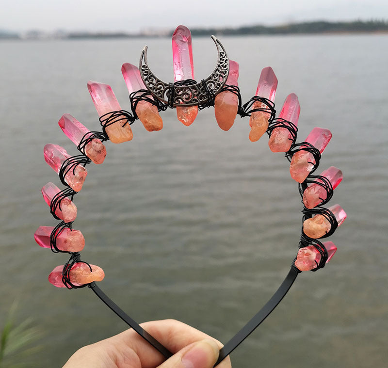 Diadema de Bruja para Halloween con Corona de Luna