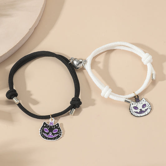 Conjunto de Pulseras de Halloween con Diseño de Calabaza, Murciélago y Demonio