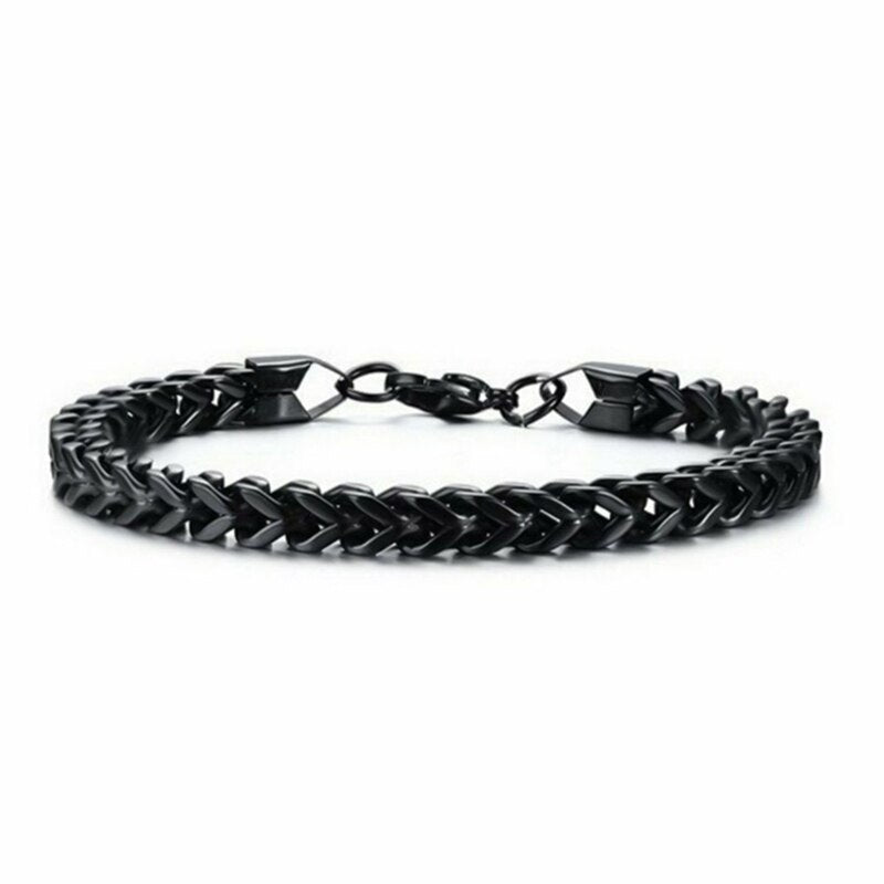 Pulsera de Cadena de Acero Inoxidable para Hombre.