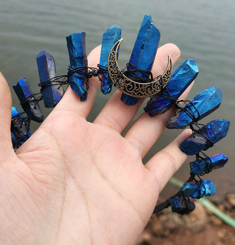 Diadema de Bruja para Halloween con Corona de Luna