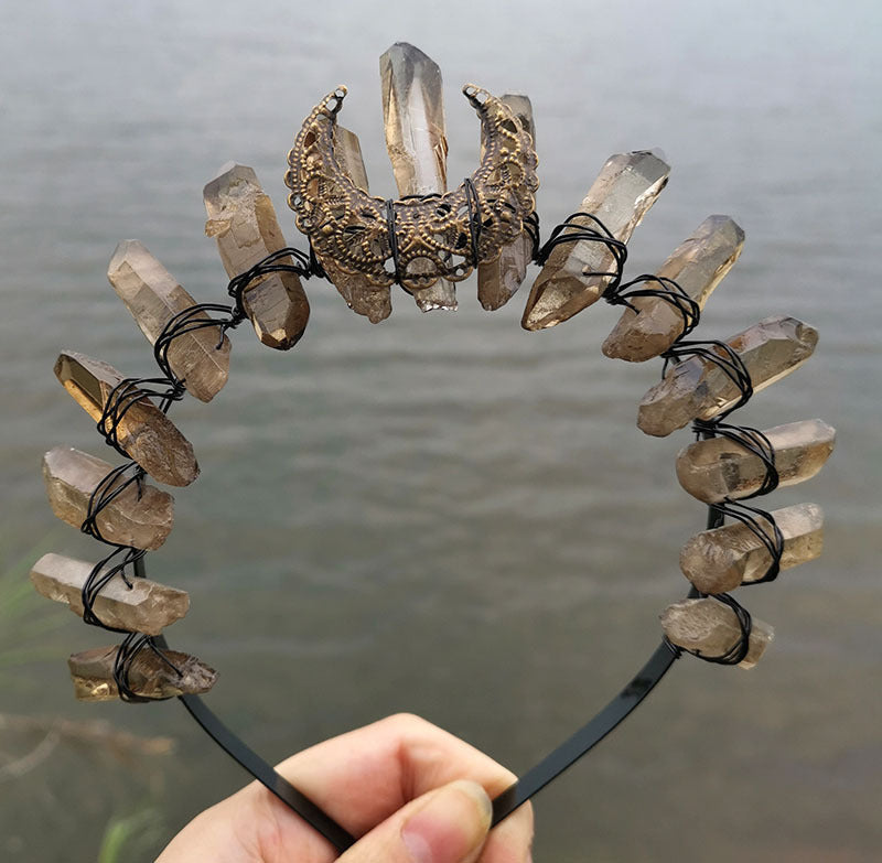 Diadema de Bruja para Halloween con Corona de Luna