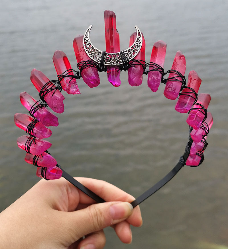 Diadema de Bruja para Halloween con Corona de Luna