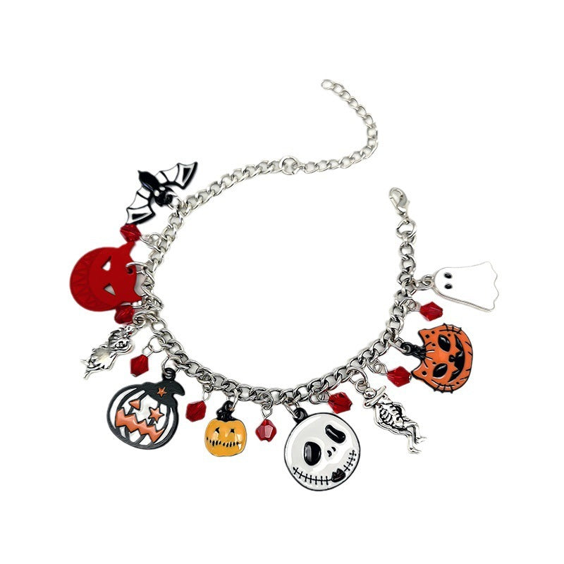 Pulsera de Halloween con Calabaza, Calavera y Fantasma