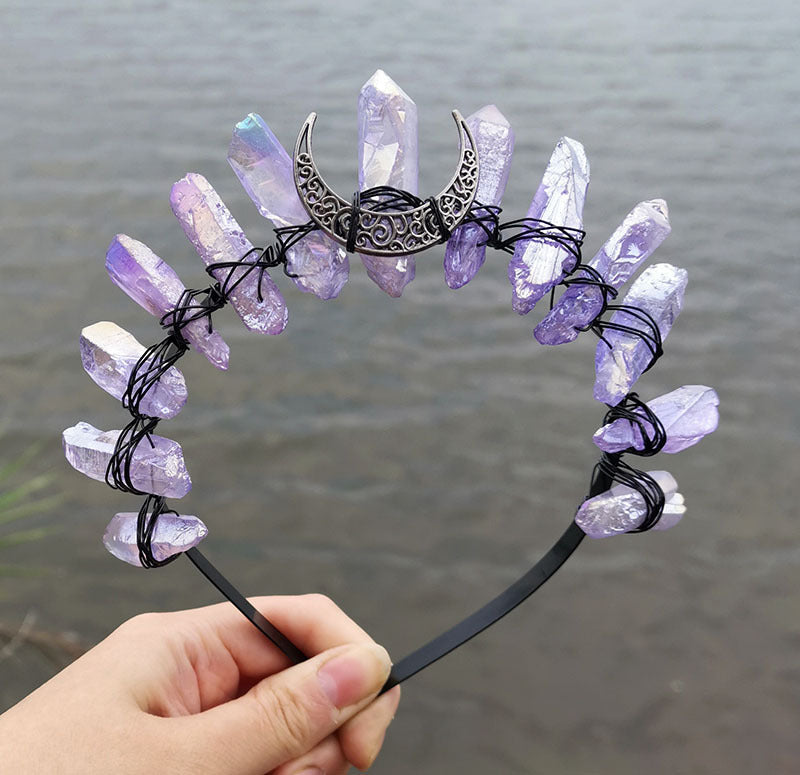 Diadema de Bruja para Halloween con Corona de Luna