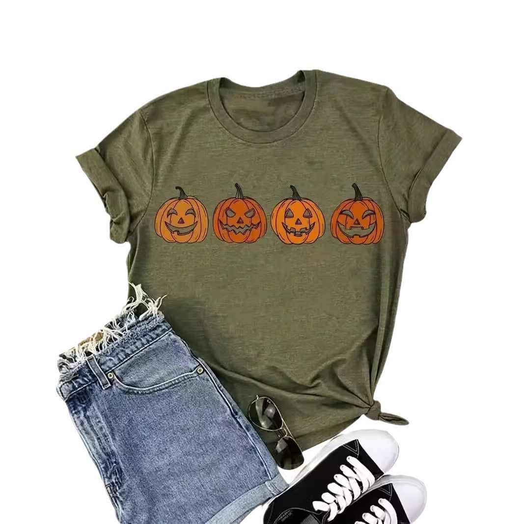 Camiseta con estampado variado de Halloween.