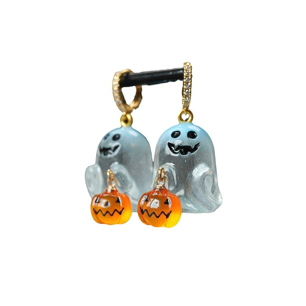 Pendientes de Fantasma de Acero Inoxidable para Halloween