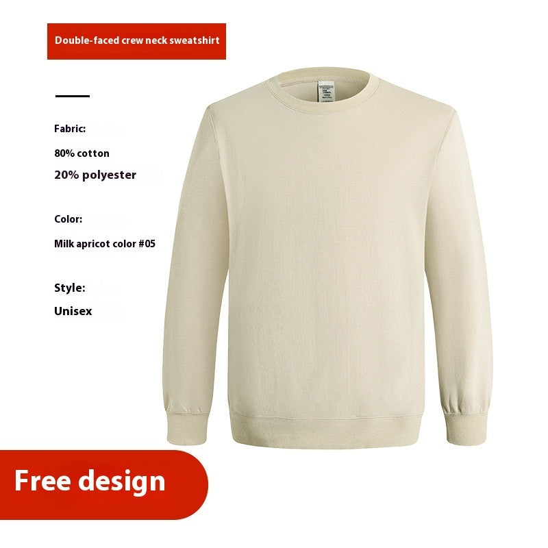 Loose, long-sleeved, crew-neck thin sweatshirt.