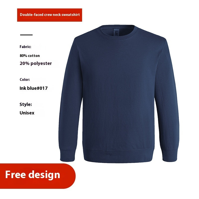 Loose, long-sleeved, crew-neck thin sweatshirt.