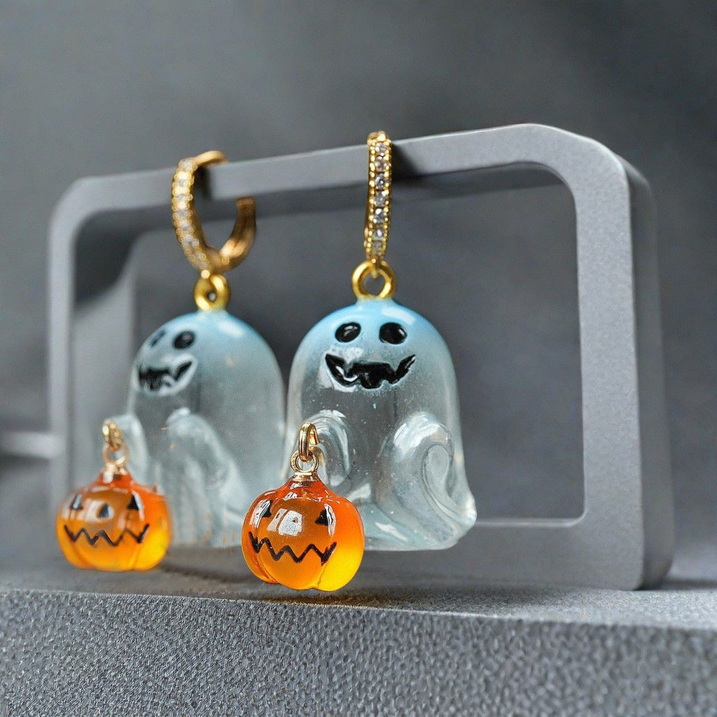 Pendientes de Fantasma de Acero Inoxidable para Halloween