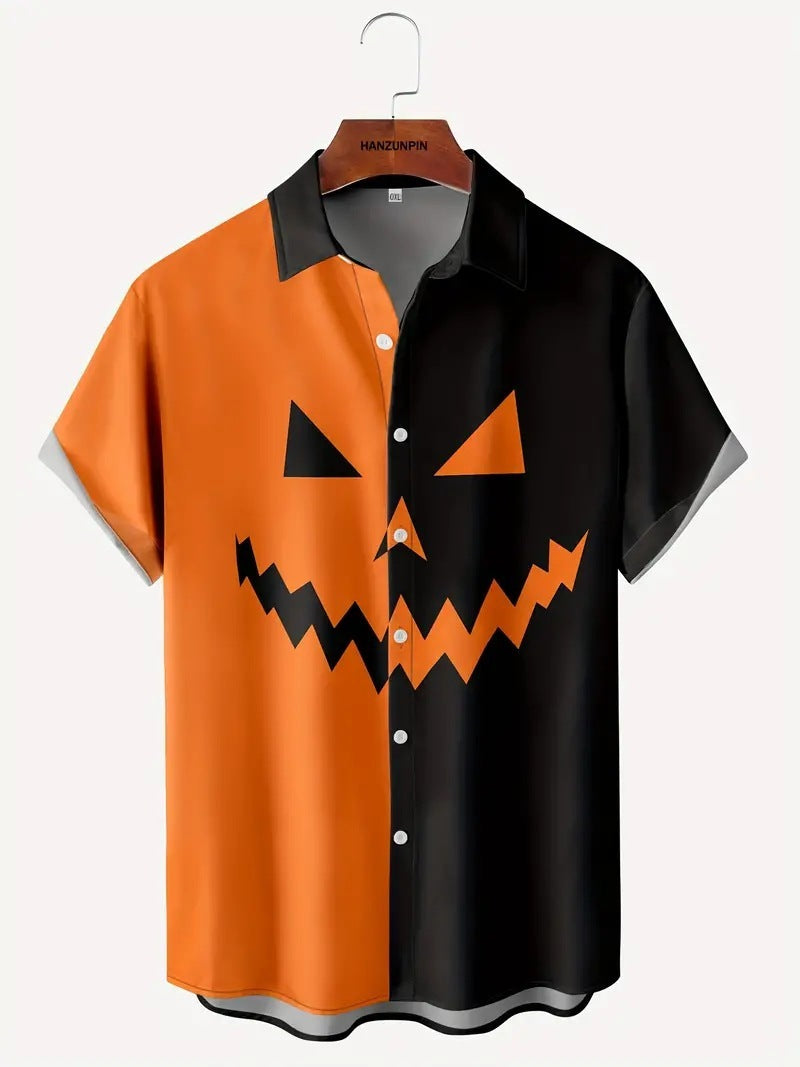 Camisa de Manga Corta para Hombre con forma de calabaza