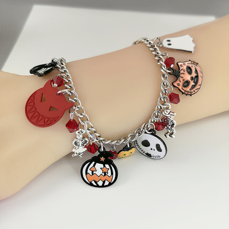 Pulsera de Halloween con Calabaza, Calavera y Fantasma