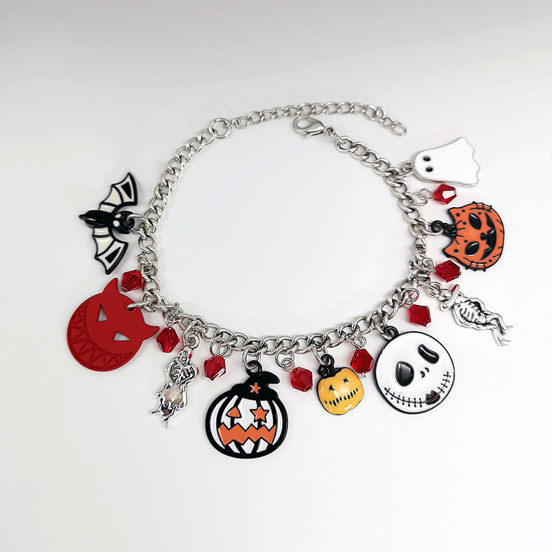 Pulsera de Halloween con Calabaza, Calavera y Fantasma