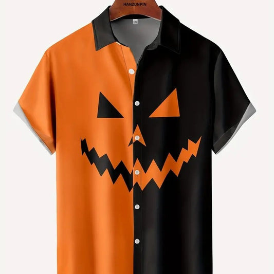 Camisa de Manga Corta para Hombre con forma de calabaza